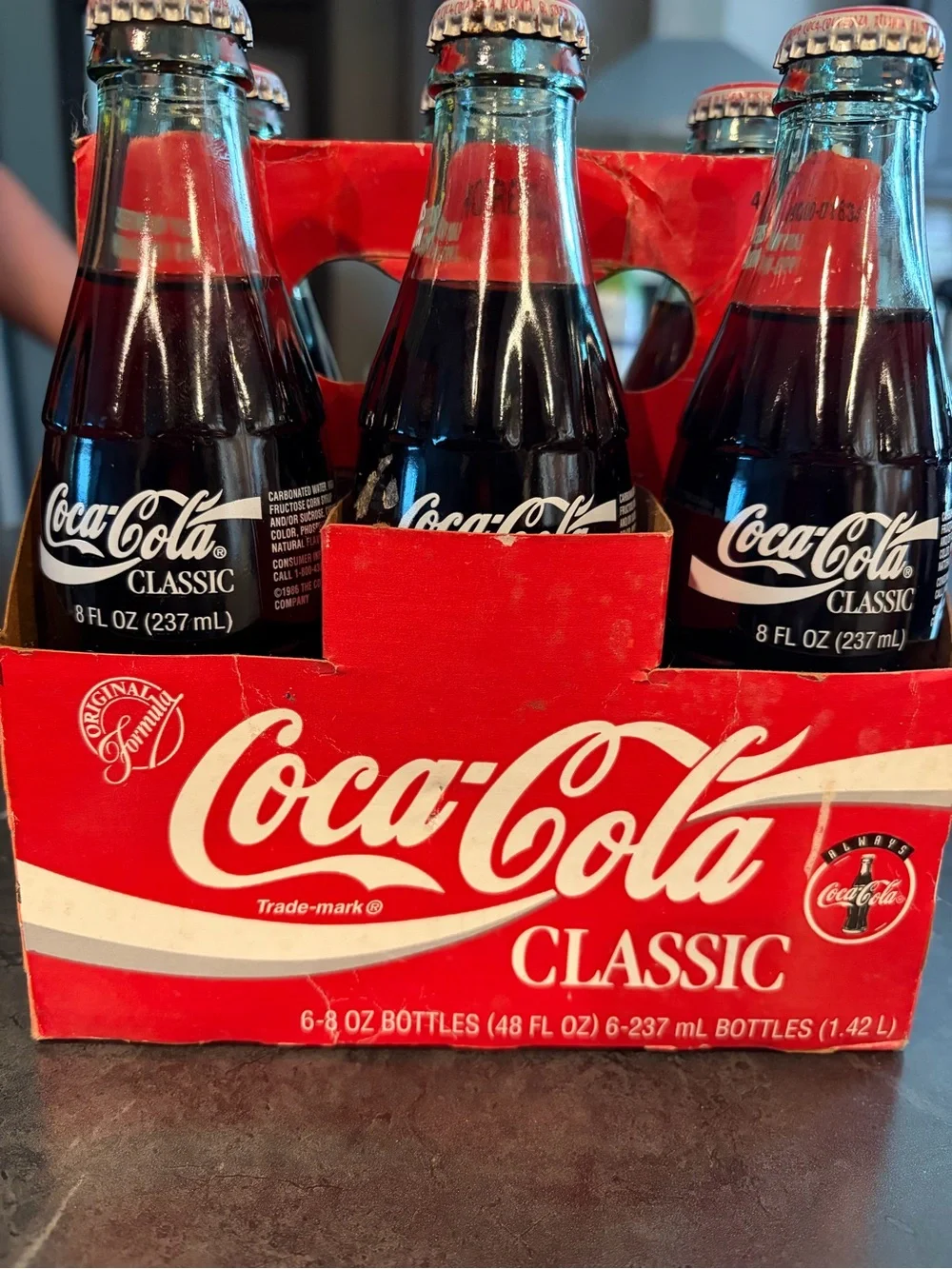 Coca Cola Orange and Blue Lady Volunteers Commemorative Six-Pack